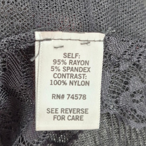 Vtg Y2K Cache Sheer Lace Trim Waterfall Cardigan Gray XL Lightweight Whimsigoth - Picture 6 of 14